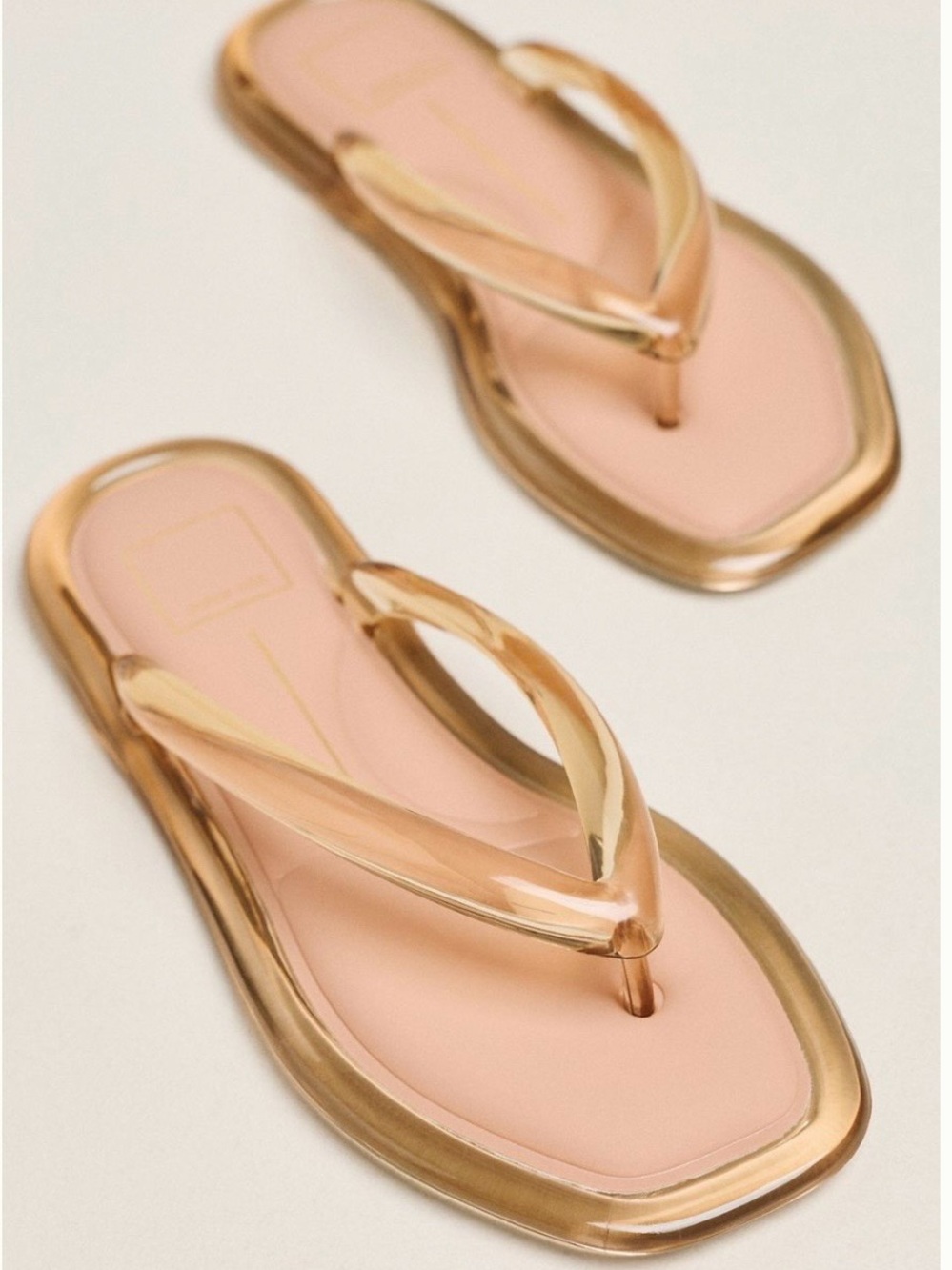 Dolce Vita Jozey Clear Tan Jelly Flip Flop Sandal Size 9